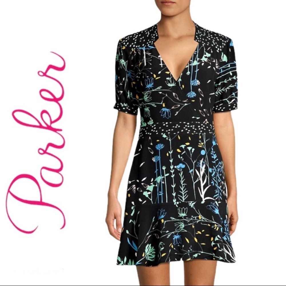 PARKER Talisa Fit & Flare Dress In Woodlands Sz 6 NEW
